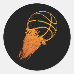 Basball Player Sport Vintage Men Boys Basball Classic Round Sticker