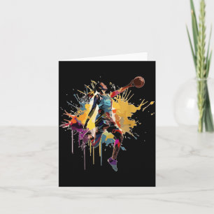 Basball Player Woman Paint Splash Womens Basball Card