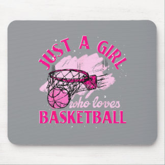 Basball Player Women Just A Girl Who Loves Basball Mouse Mat