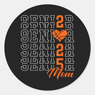Basball Senior Mum Graduation Cl Of 2025 Senior 25 Classic Round Sticker