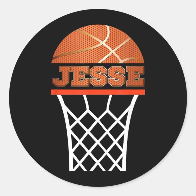 Basball Shirts _ Custom Name Jesse Graphic Flying Classic Round Sticker (Front)