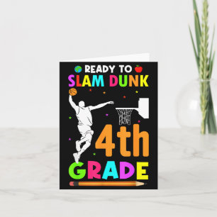 Basball Slam Dunk Last Day Of School Fourth Grade Card