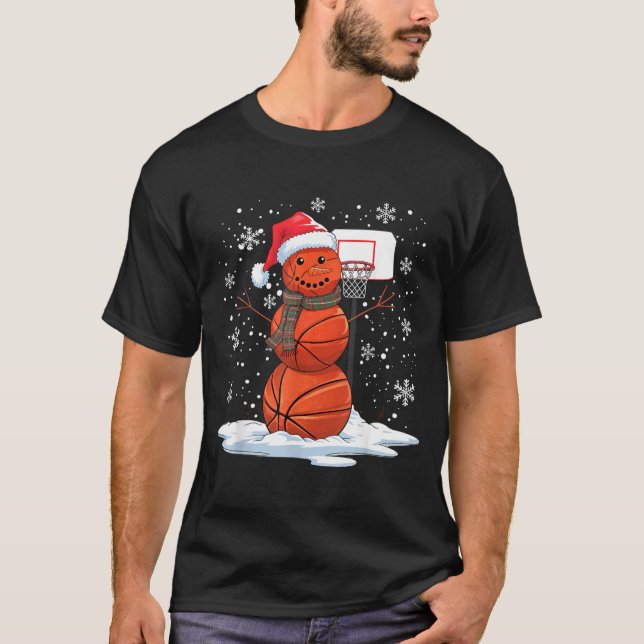 Basball Snowman T-Shirt (Front)