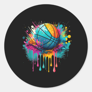 Basball Splash Baller Team Player Basball Player Classic Round Sticker