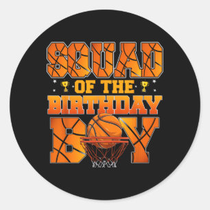 Basball Squad Of The Birthday Boy Family Matching Classic Round Sticker