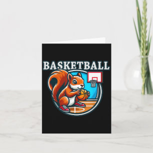 Basball Squirrel Playing Basball Card