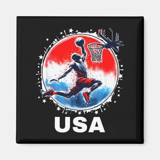 Basball Team Basball Flying Bisonrel Usa Team Magnet (Front)