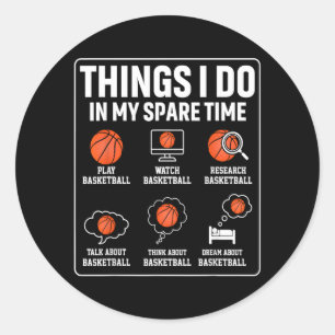 Basball Things Do In Spare Time Player Sports Classic Round Sticker
