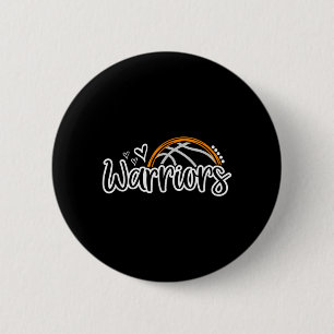 Basball Warriors School Sports Fan Team Spirit 6 Cm Round Badge