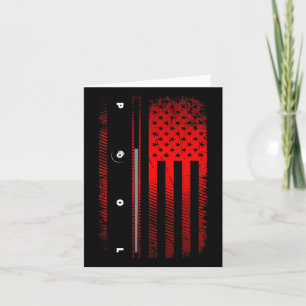 Basbo American Flag Billiards Pool Player - Black Card