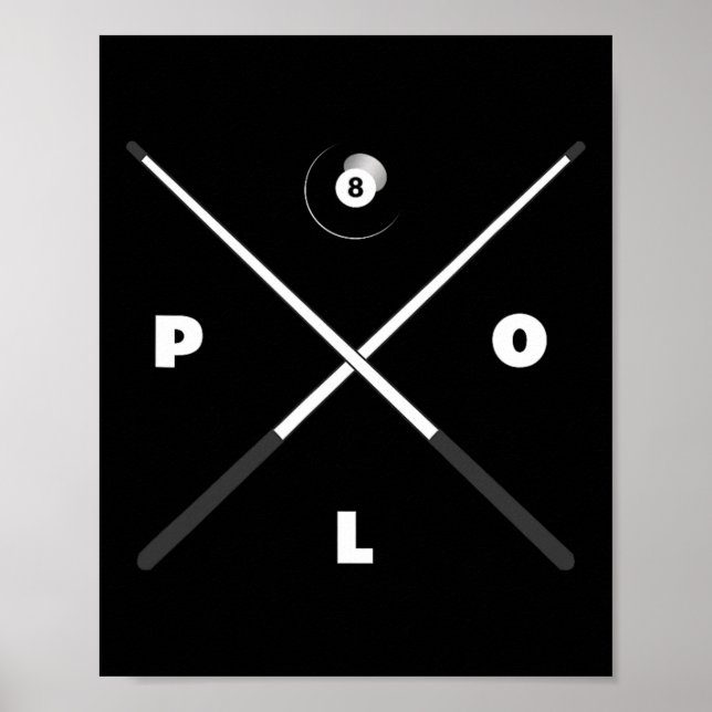 Basbo Mens Uni-kids Clic Fit Black Billiards Pool  Poster (Front)