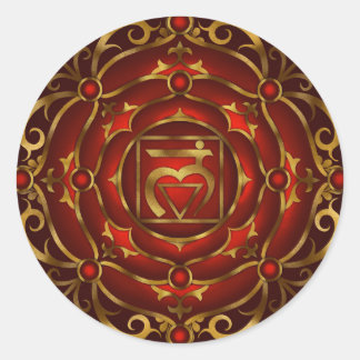 Base Chakra Mandala Sticker by Rachel C. Bemis