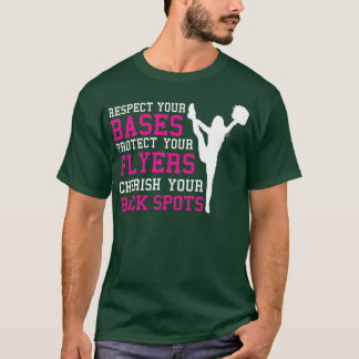 Base Flyers Back Spots Cheerleading Squad Gift Ide T-Shirt