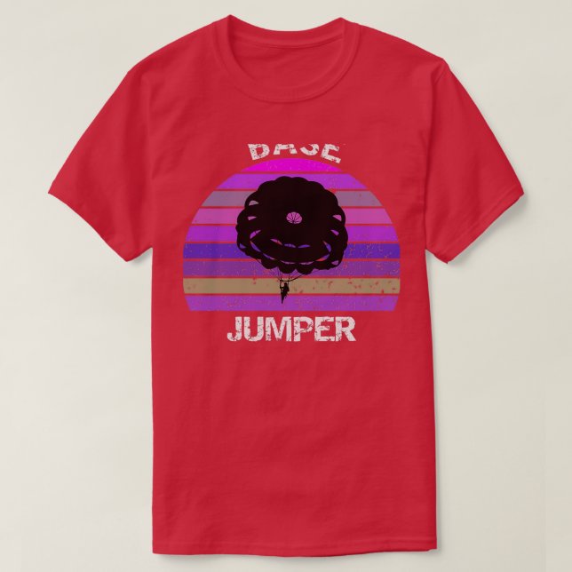 Base Jumper retro sunset design T-Shirt (Design Front)