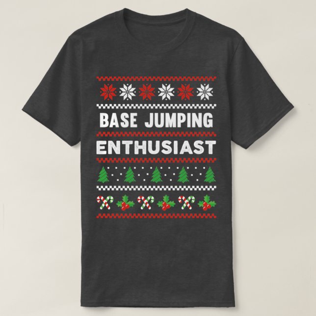 Base jumping Enthusiast Ugly Christmas Sweater  (Design Front)