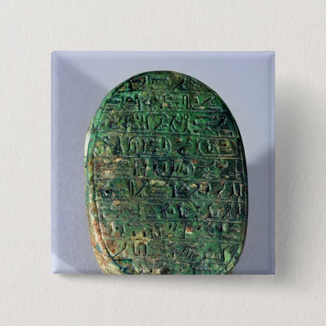 Base of a marriage scarab of Amenhotep III 15 Cm Square Badge (Front)