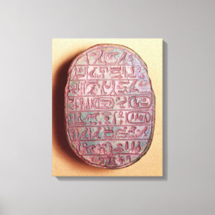 Base of a marriage scarab of Amenhotep III Canvas Print