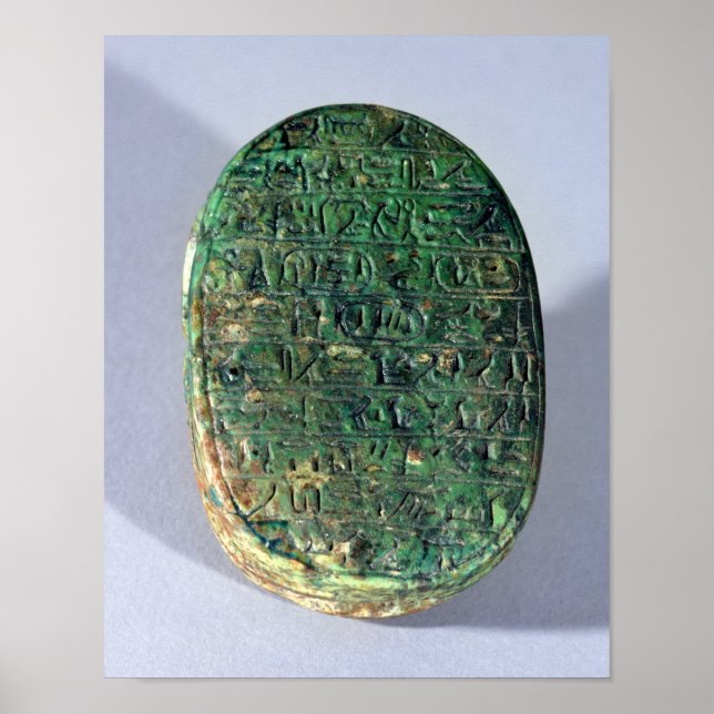 Base of a marriage scarab of Amenhotep III Poster (Front)