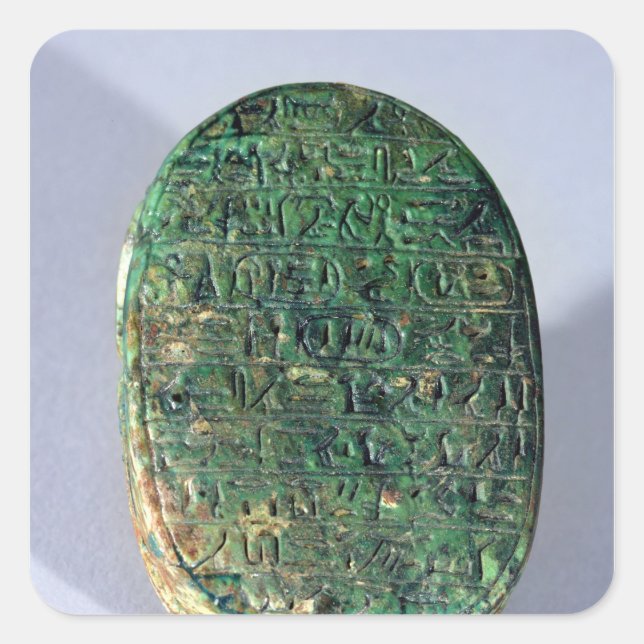 Base of a marriage scarab of Amenhotep III Square Sticker (Front)