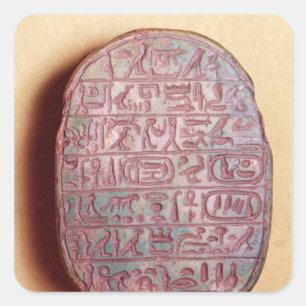 Base of a marriage scarab of Amenhotep III Square Sticker