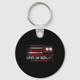 Baseball 100 Days Of School Baseball 100th Day Tea Key Ring