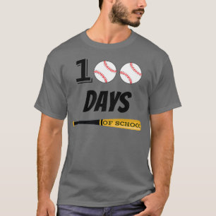 Baseball 100 Days of School T-Shirt