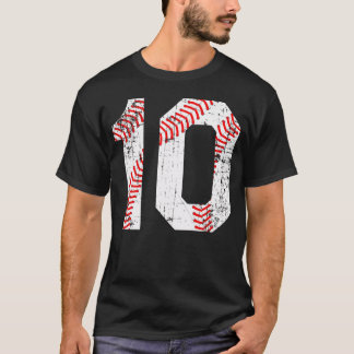 Baseball 10 Jersey Number T-Shirt
