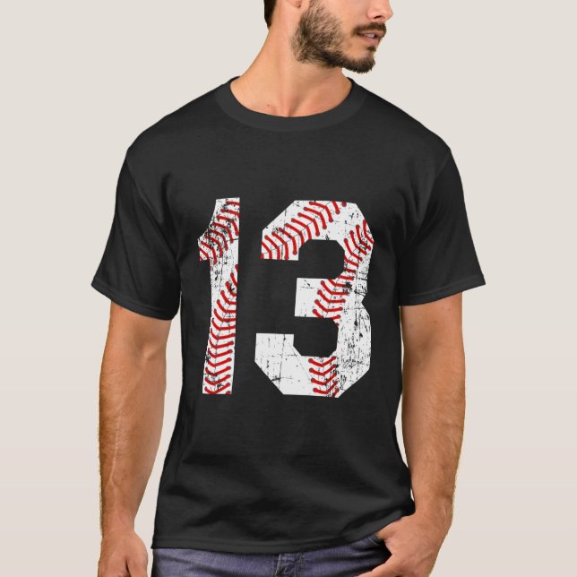 Baseball 13 Jersey Number T-Shirt (Front)