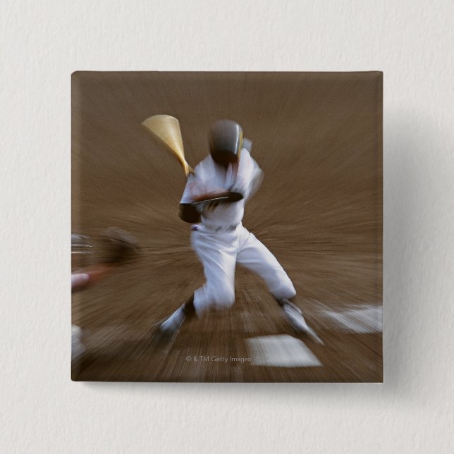 Baseball 15 Cm Square Badge (Front)