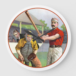 Baseball 1895 large clock