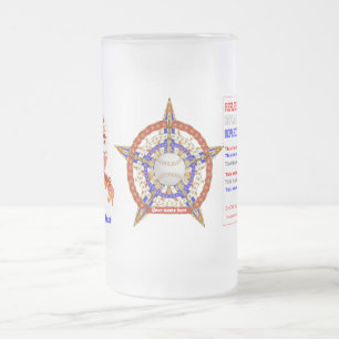 Baseball 2 ADD Name-Photo View My Help Hints Below Frosted Glass Beer Mug