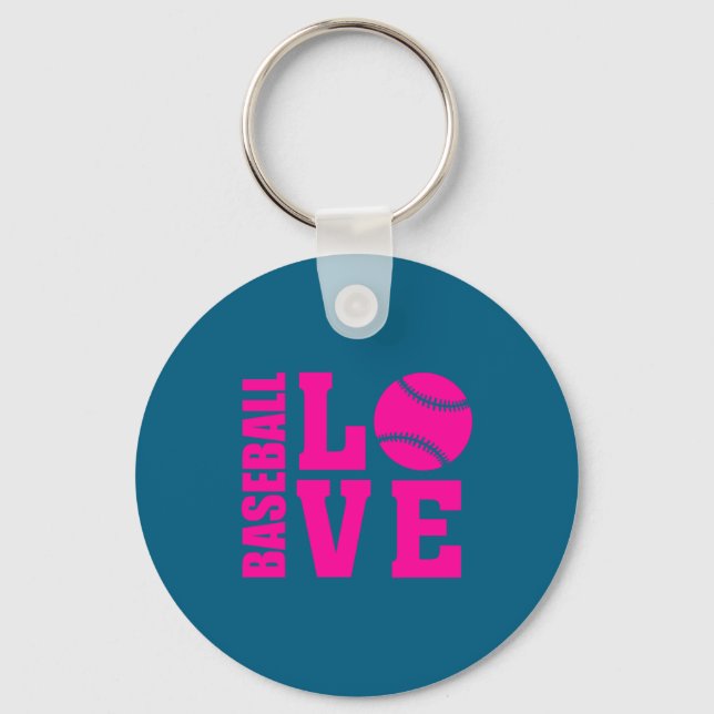 Baseball 2 Illustration Key Ring (Front)