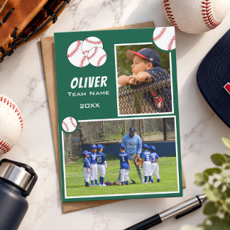 Baseball 2 Photo Memory Mate Card