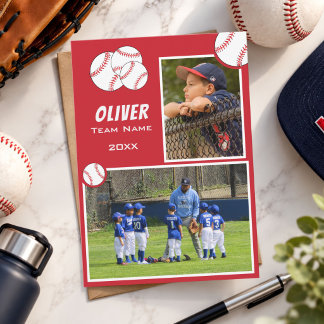 Baseball 2 Photo Memory Mate Card