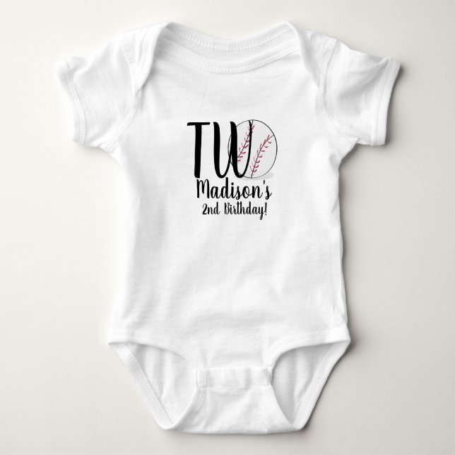Baseball 2nd Birthday Shirts for Baby (Front)