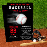 Baseball 40th Birthday Sports Party Invitation<br><div class="desc">Baseball 40th Birthday Sports Party Invitation features a baseball with your fortieth birthday party information. Perfect to invite family and friends over to watch the game while celebrating turning forty. Available as a downloadable instant digital download,  paper invitations or both options. Designed by Evco Studio www.zazzle.com/store/evcostudio</div>
