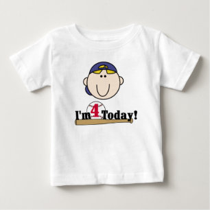 Baseball 4th Birthday Baby T-Shirt