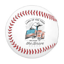 Baseball 4th July Independence Day America flag