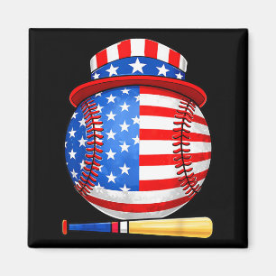 Baseball 4th of July 250th Years of Freedom USA Magnet