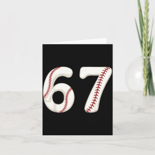 Baseball 67 Number Funny Six Seven Gen Alpha Meme  Card