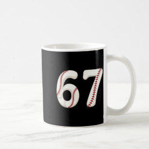 Baseball 67 Number Funny Six Seven Gen Alpha Meme  Coffee Mug