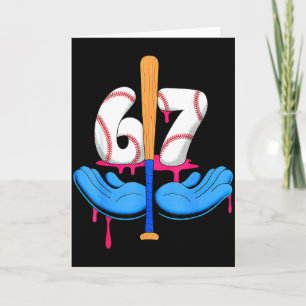 Baseball 67 Six Seven Gen Alpha Meme Drip Card