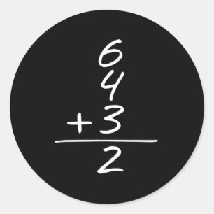 Baseball 6 4 3 Double Play Turn Two Design Classic Round Sticker