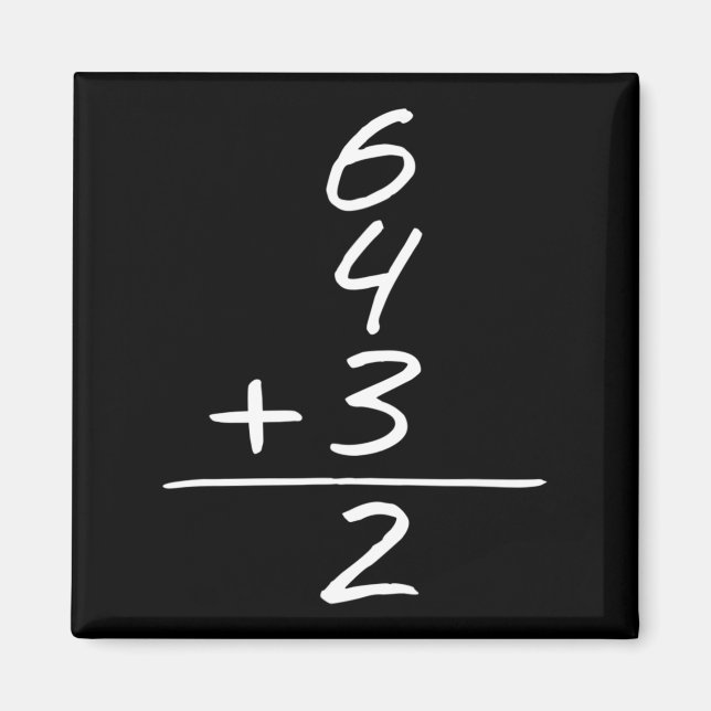Baseball 6 4 3 Double Play Turn Two Design  Magnet (Front)