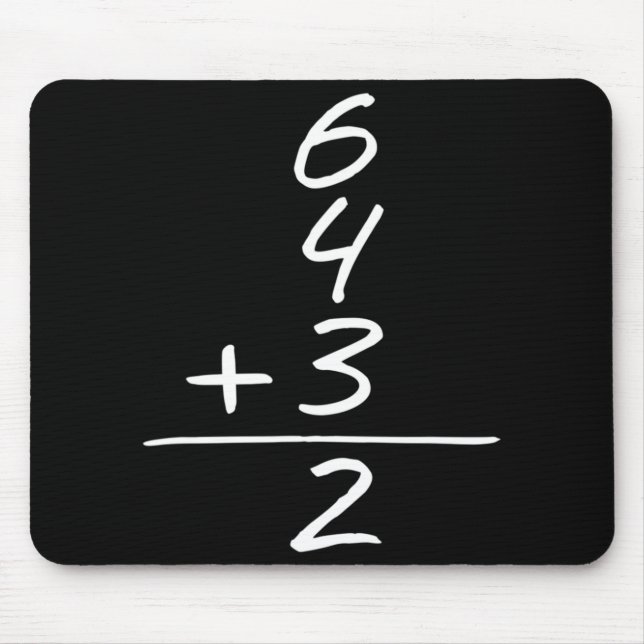 Baseball 6 4 3 Double Play Turn Two Design  Mouse Mat (Front)