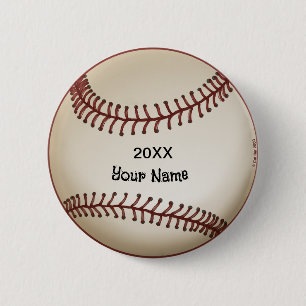 Baseball 6 cm round badge