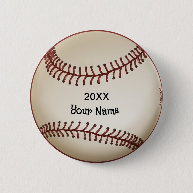 Baseball  6 cm round badge (Front)