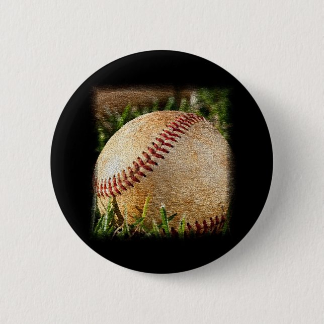 Baseball 6 Cm Round Badge (Front)