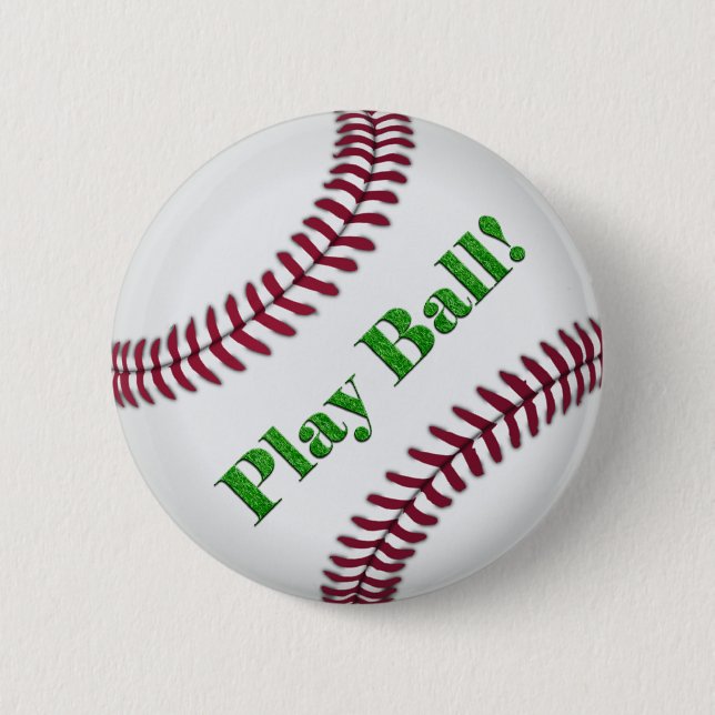 Baseball 6 Cm Round Badge (Front)