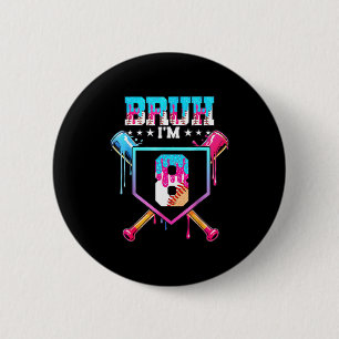 Baseball 8 Year Old Ice Cream Drip 8th Birthday Bo 6 Cm Round Badge